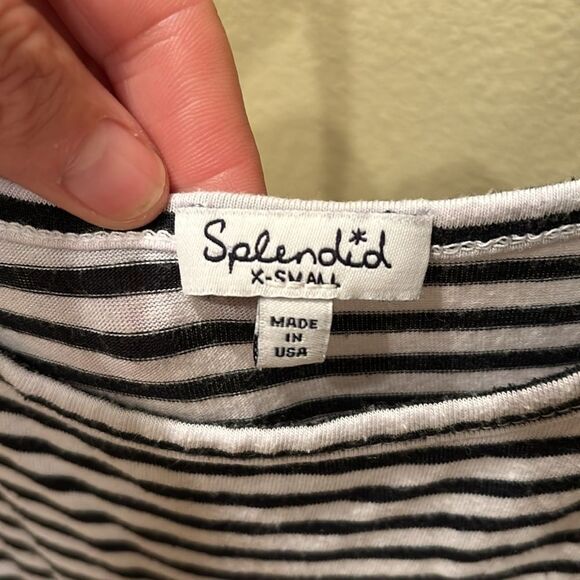 Splendid woman's black and white striped long sundress - Picture 5 of 10